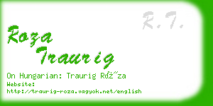 roza traurig business card